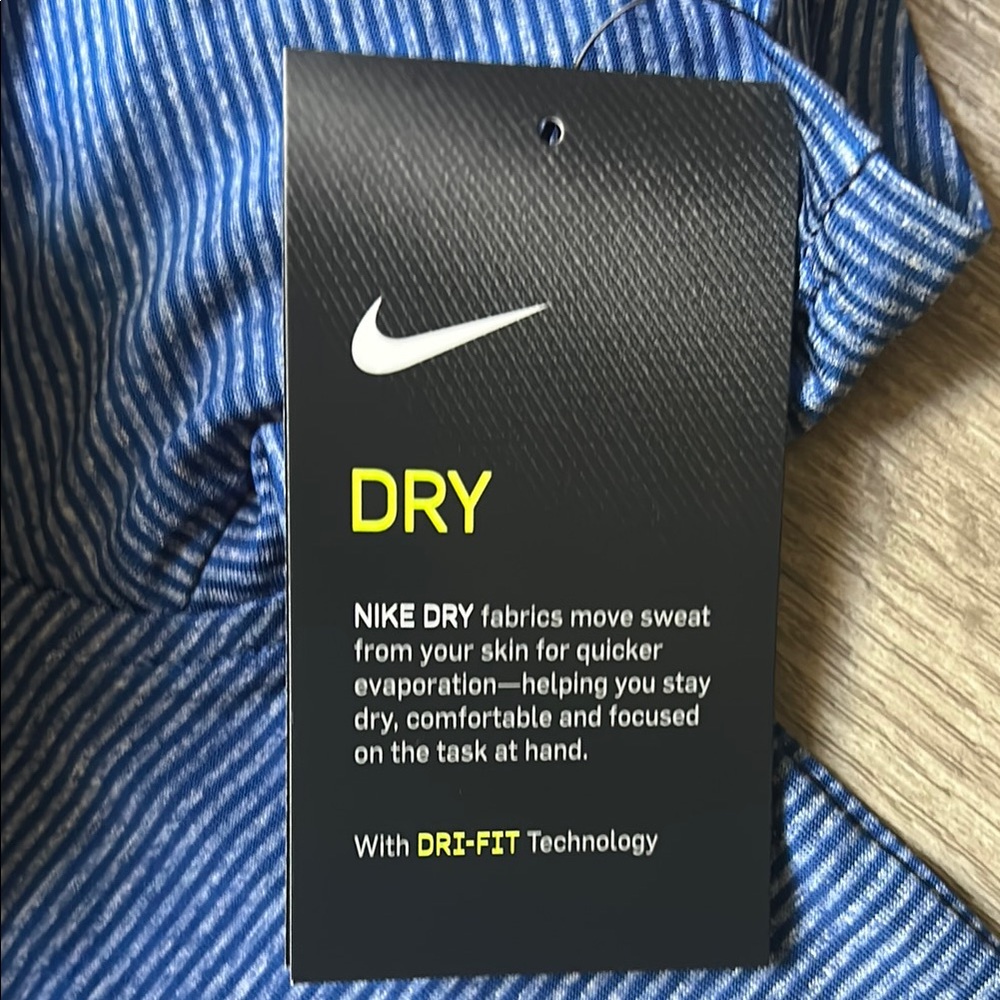 Nike DriFit Blue Polo Shirt, Small/TALL - Picture 6 of 7